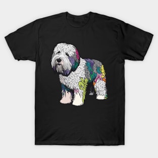 Old English Sheepdog Dog Art T-Shirt